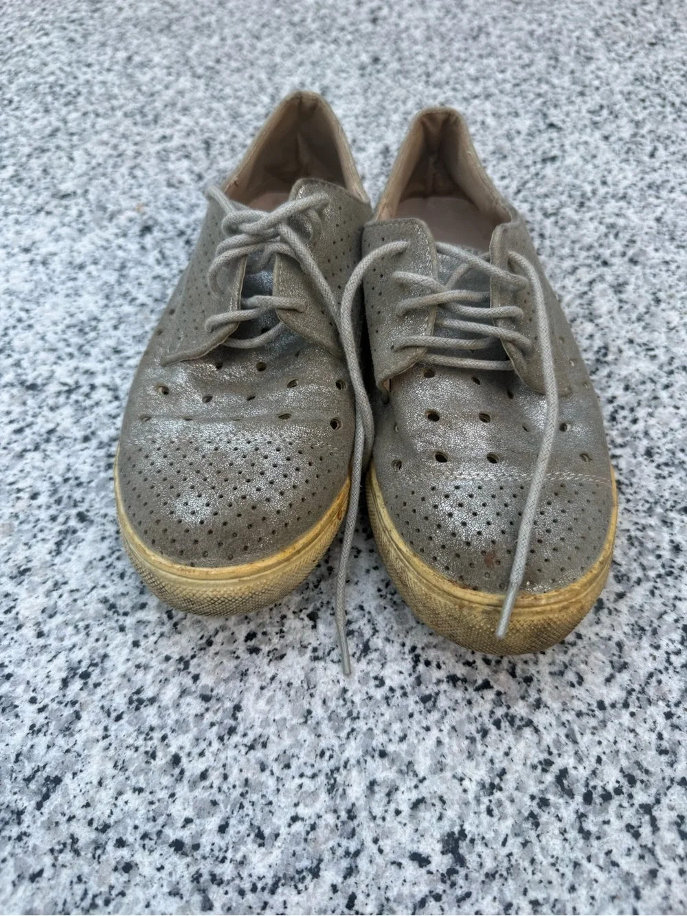Well Loved Work Silver Shoes